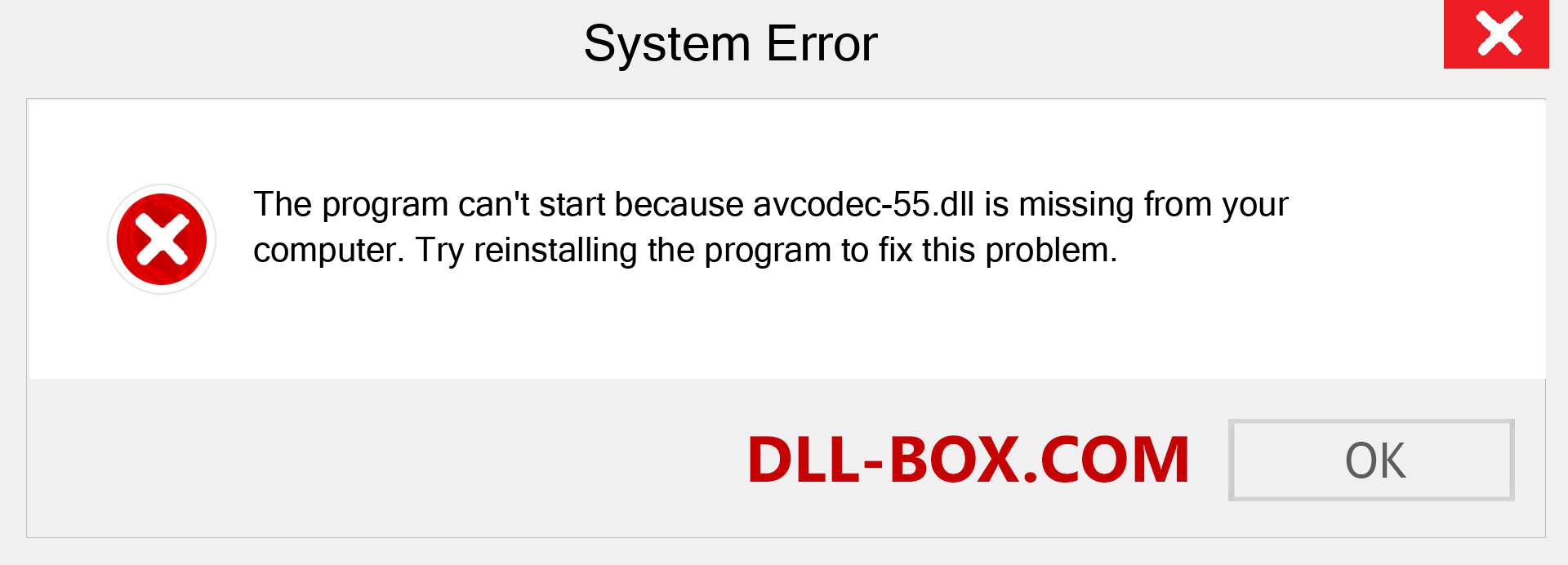  avcodec-55.dll file is missing?. Download for Windows 7, 8, 10 - Fix  avcodec-55 dll Missing Error on Windows, photos, images